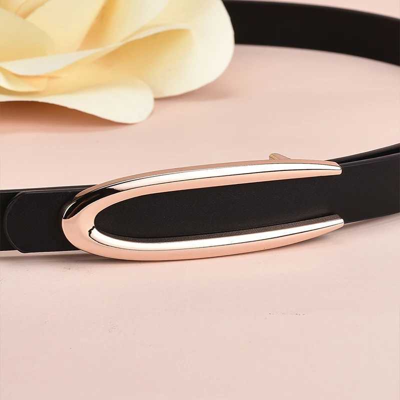 2024 New Womens Cowboy Tight Belt Womens Solid Color Fashion Thin Belt Buckle Jeans Womens Belt W240920