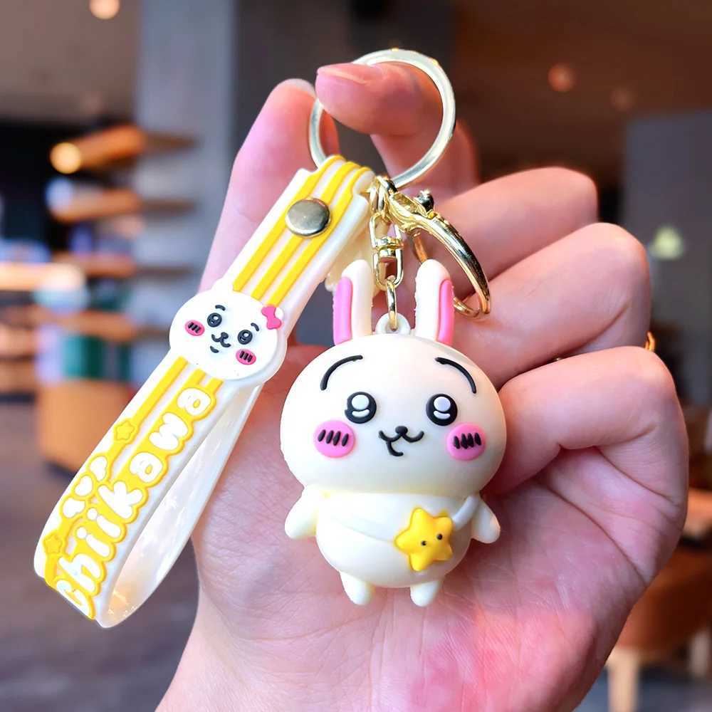 Miniso cartoon cute chiikawa doll keychain chiikawa couple bag car pendant small giftX240919