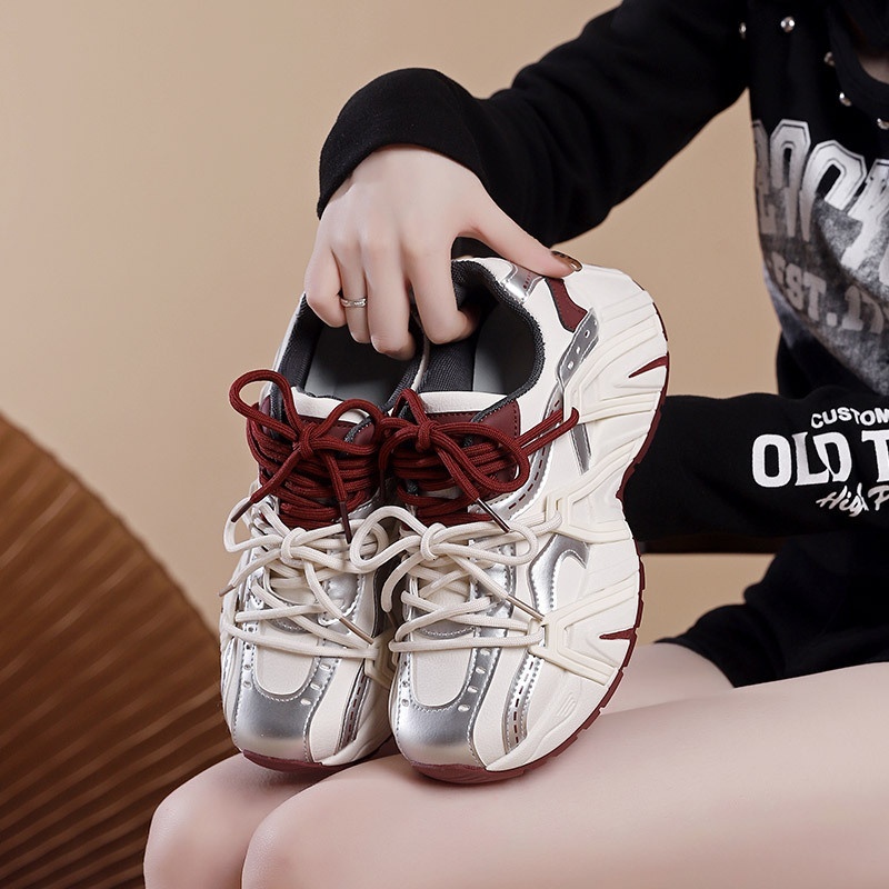 Early thick soled dad sports ins trendy women 2024 spring and autumn new casual shoes HXX-HX901