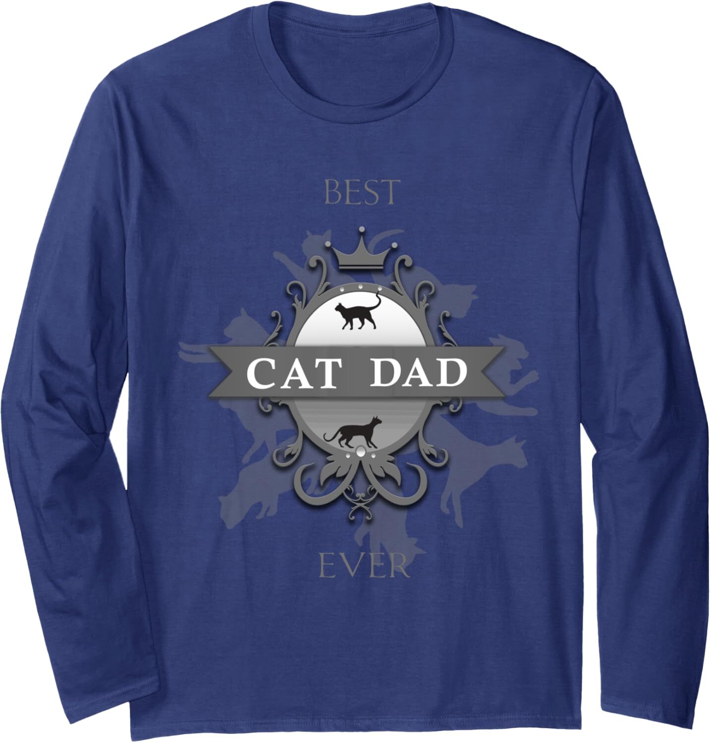 Long Sleeve Shirts for Men sweatshirt Classic Best Cat Dad Ever Cute Kitty Father Long Sleeve Tee Streetwear Casual tops clothes trend