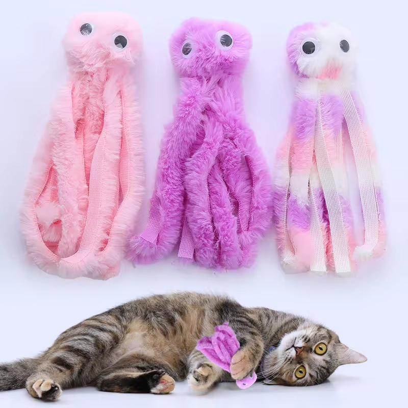 Cat toy Cute octopus plush toy bite resistant teeth interactive play pet supplies