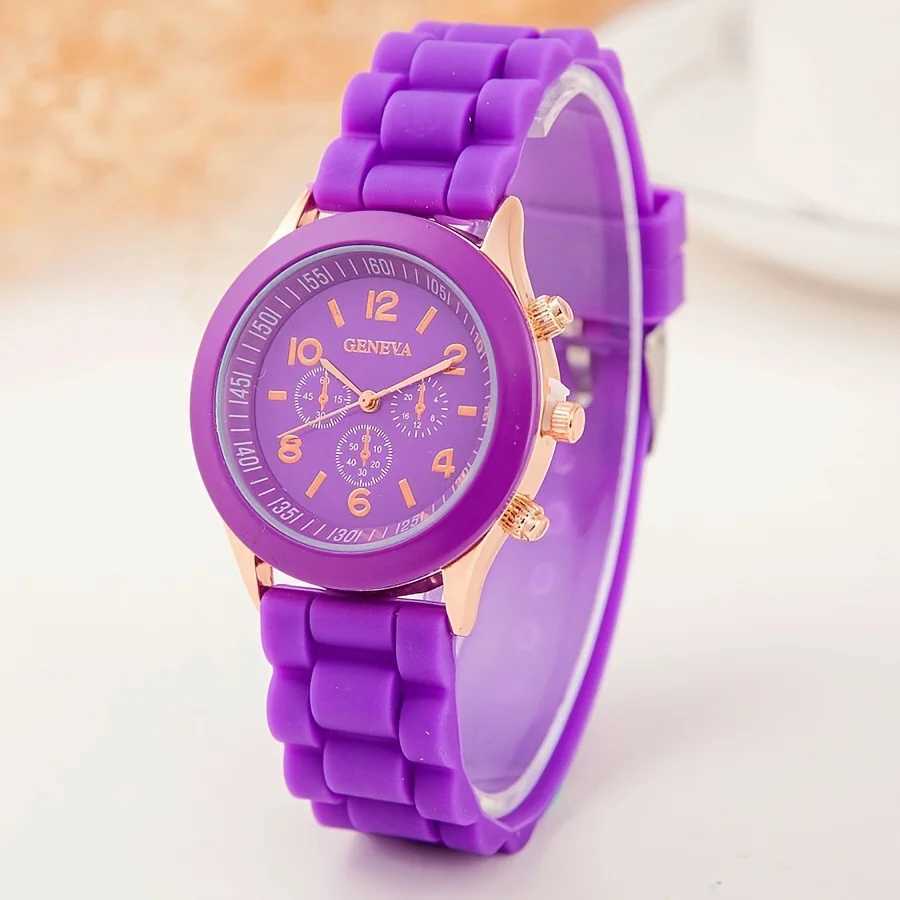 Watch Hot Sales Geneva Brand Silicone Women Watch Ladies Fashion Dress Quartz Wristwatch Female Watch montre relogio femininoX240920