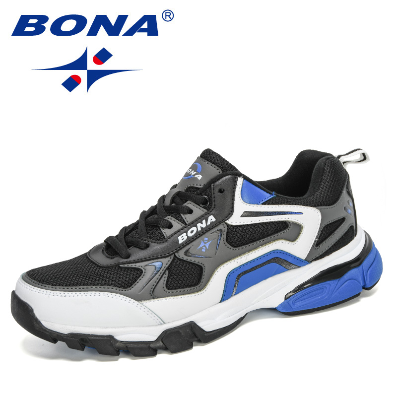 New BONA Style Action leather Sneakers Men Trainers atillas Hombre Man New Mascuo Sports Running Shoes Comfortable 5400