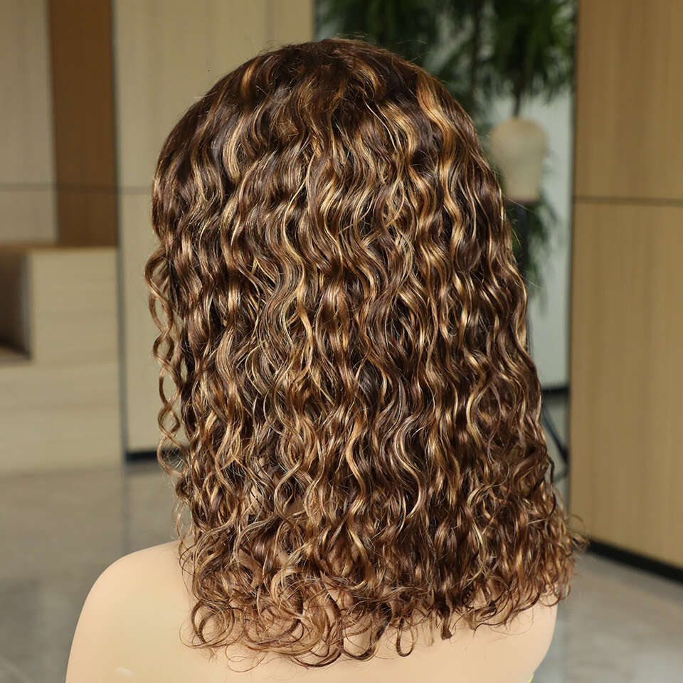 P4/30 Water Wave Bob Ready To Wear 5x5 HD Lace Closure Preplucked Curly Glueless Human Hair Wig