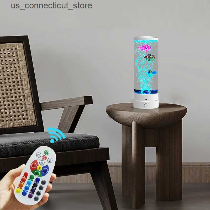 Novelty Lighting Simulated Led Colorful Large Bubble Fish Light Aquarium Tank Usb Night Light for Home Desk Bedroom Living Room L240910