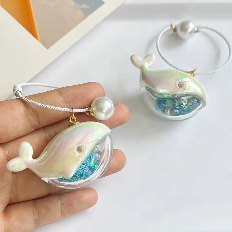 Funny Dolphin Keychain Blue Whale Keyring For Car Keys Kawaii Whale House Pendant Keyring Girls Handbag Key Chains Jewelry GiftsX240919