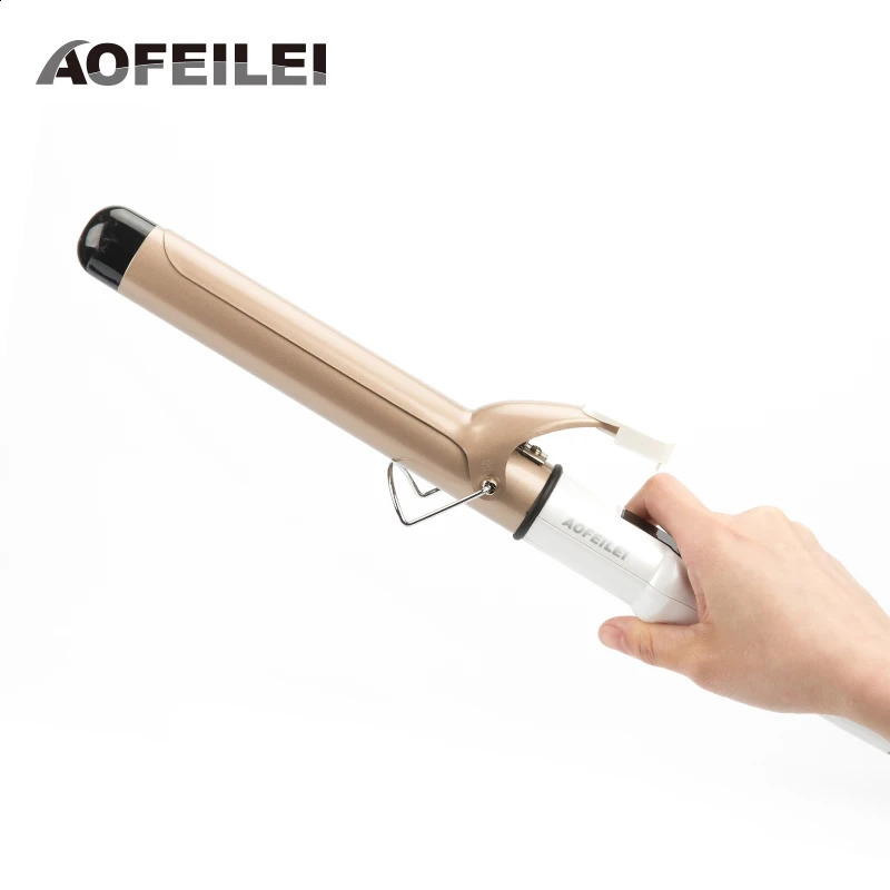 2025 Real Electric Professional Ceramic Hair Curler Lcd Curling Iron Roller Curls Wand Waver Fashion Styling Tools 250206