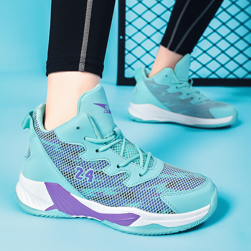 Children Basketball Sneakers Hot Fashion Mesh Breathable Basketball Trainers Baskets Outdoor Platform Sport Shoes Boys and Girl