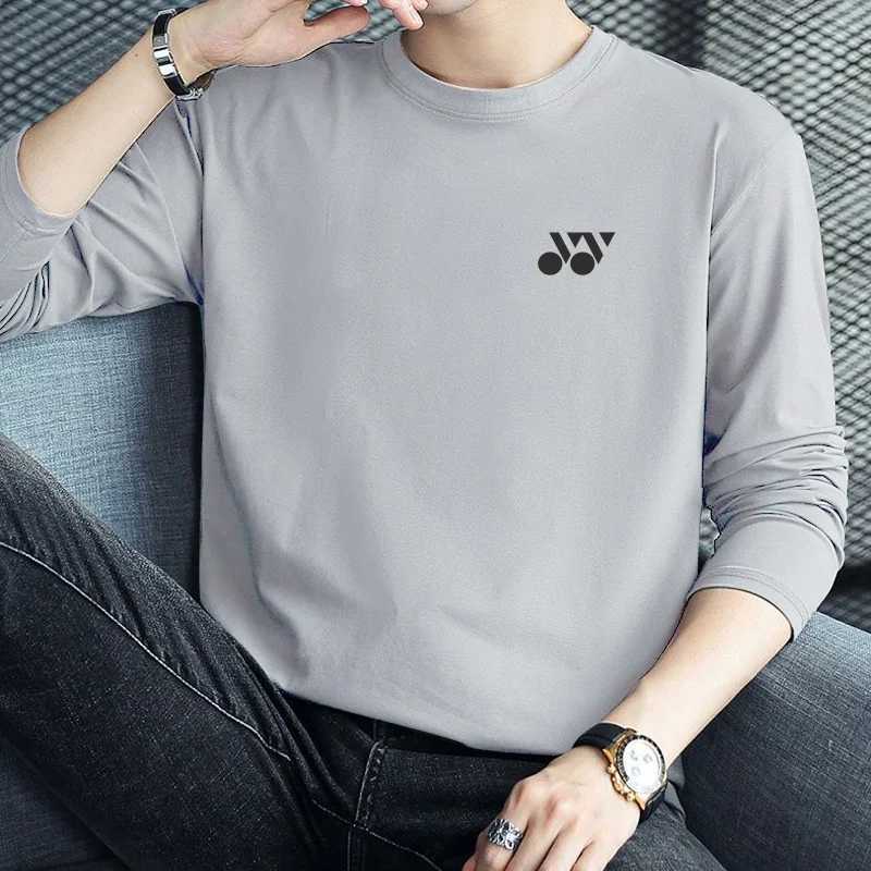2024 HEAD Brand New Mens T-Shirts Long Sleeve Slim Men T-Shirt Young Man Pure Color Tops Tees Shirt O-Neck For Male Boys TshirtX240919