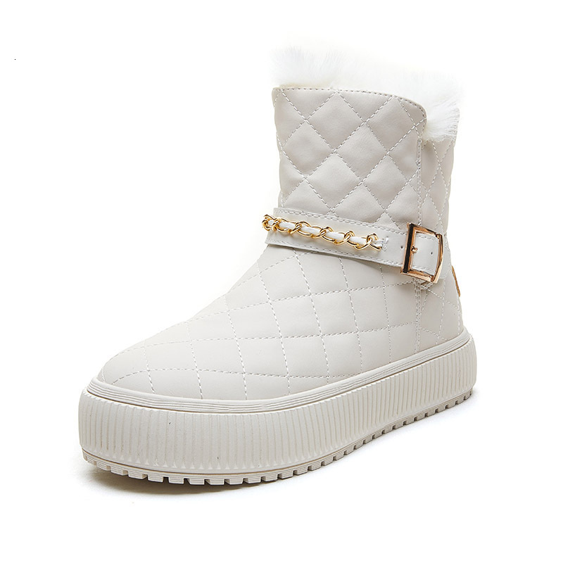 High top big 4CM thick soled women's with plush side zipper cotton shoes in winter, Korean version, Northeastern style, outdoor warm snow boots