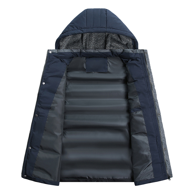 Winter New Thick Warm Windproof Sleeveless Jacket Autumn Men Fashion Casual Sport Pockets Detachable Hat Vest Man