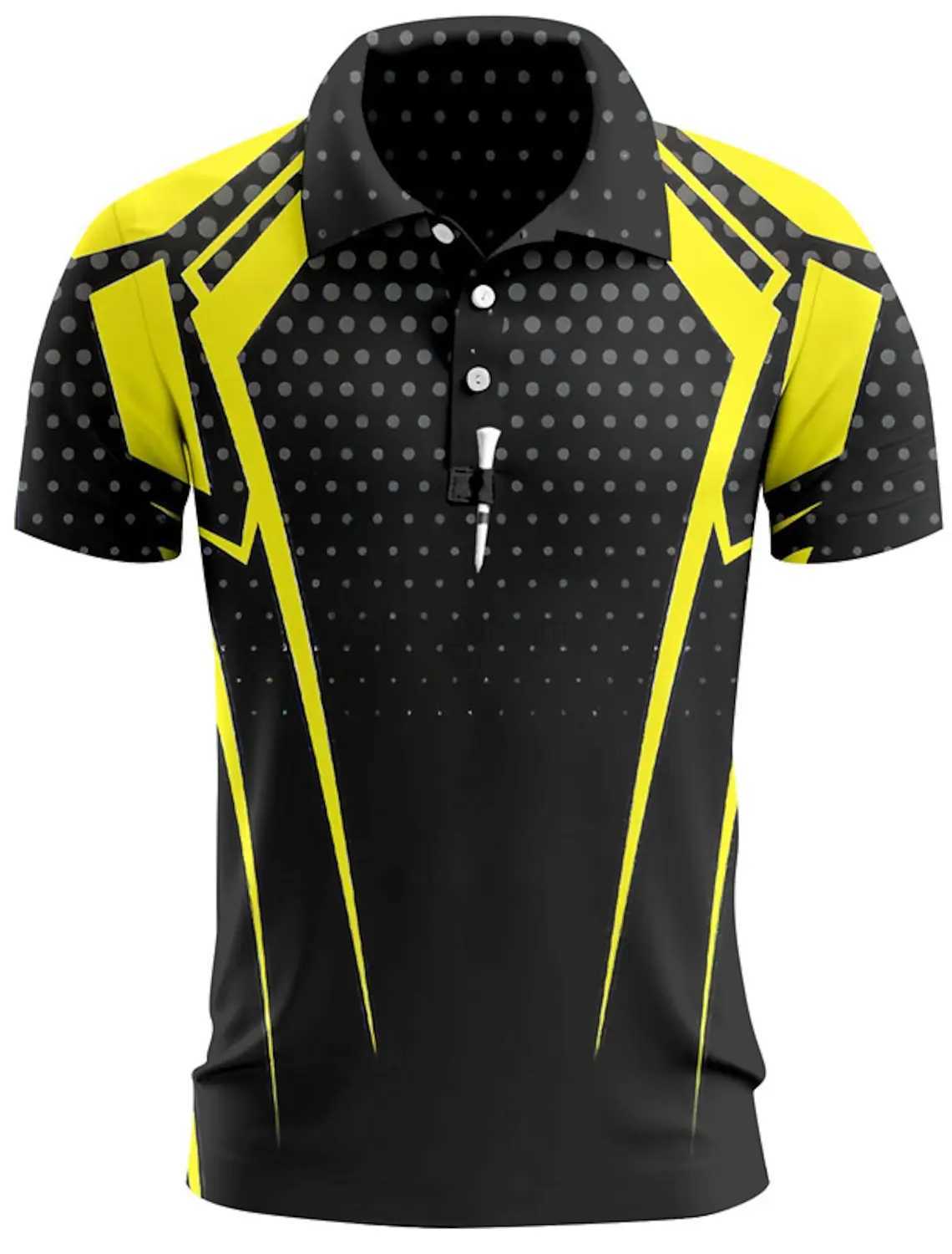 Mens Polo Shirts Golf Shirt Button Up Breathable Quick Dry Moisture Wicking Short Sleeve Mans Clothes Summer Tennis SportswearXJ240920