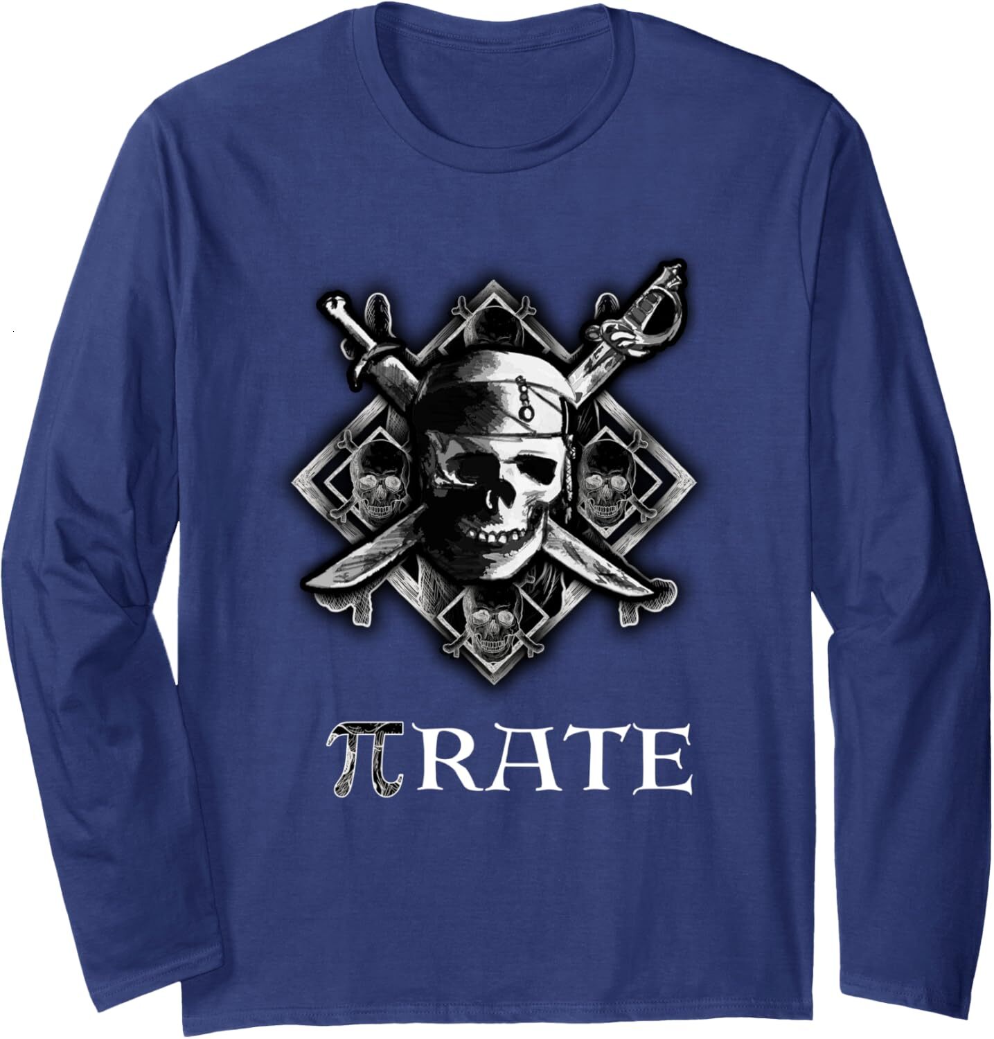 Long Sleeve Shirts for Men sweatshirt PI rate Pirate Funny Cool Math Geek Nerd Gift Long Sleeve Tee Streetwear Casual tops clothes trend