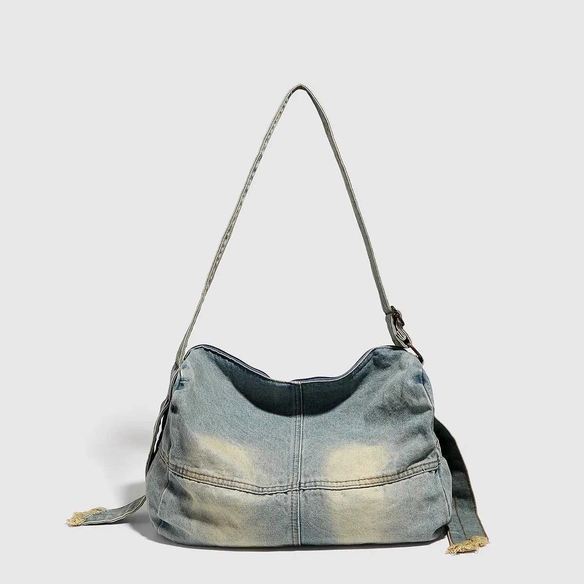 CMM Vintage Y2k Denim Bag Women Retro Sweet Cool Large Capacity Casual Handbag Purse Ladies Harajuku Aesthetic Underarm 240920