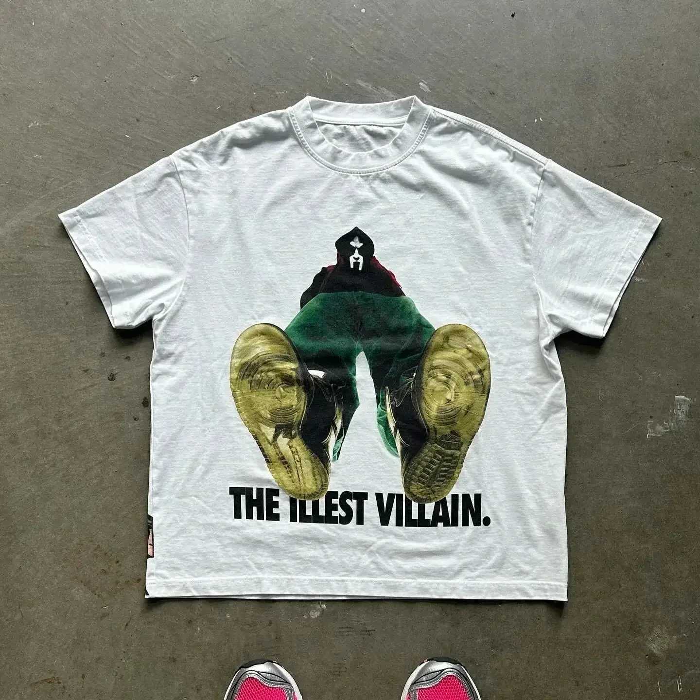 American hip-hop figure print T-shirt casual fashion oversized T-shirt Harajuku Gothic retro T-shirt unisex Y2k top CL240913