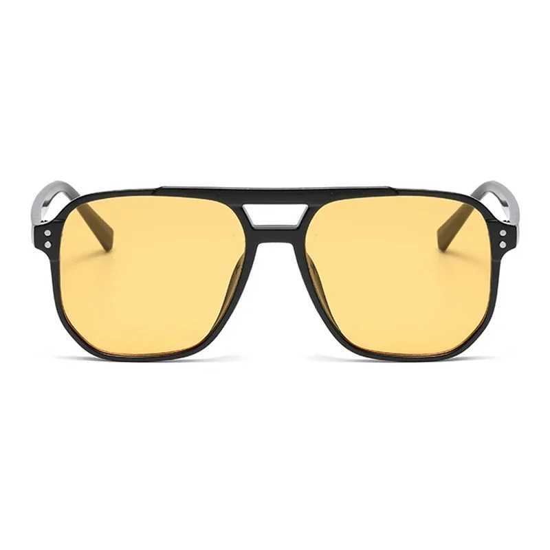 Vintage Women Big Sunglasses Retro Men Square Shades Brand Designer Unisex Sun Glasses Black Lense Male Female Sunglasses UV400X240920