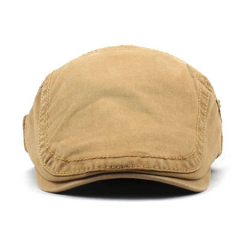 Spring Summer Newsboy Caps Men Cotton Flat Peaked Cap Women Painter Beret Hats 13X240919