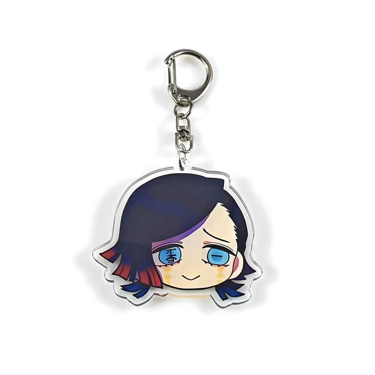Demon Slayer Acrylic Cartoon Anime Pendant Keychains Holder Car Key Chain Key Ring Phone Bag Hanging Gifts AccessoriesX240919