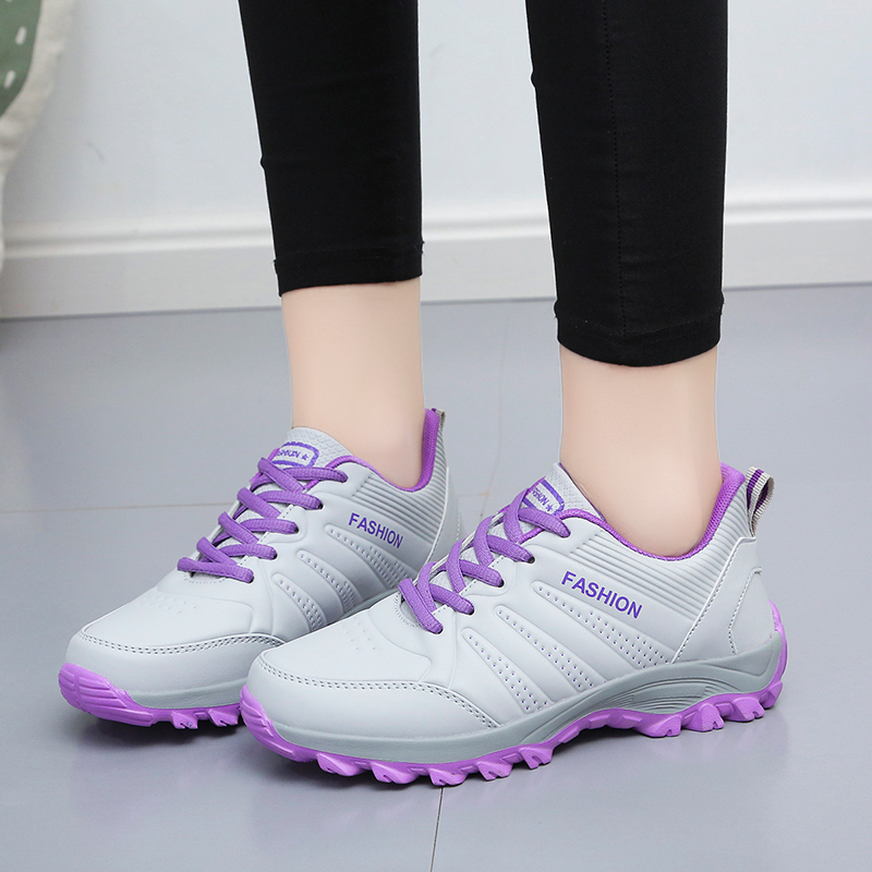 2025 new Sneakers Leather Women Fashion Breathable Running Shoes Lightweight Ladies Platform Female Walking fadc