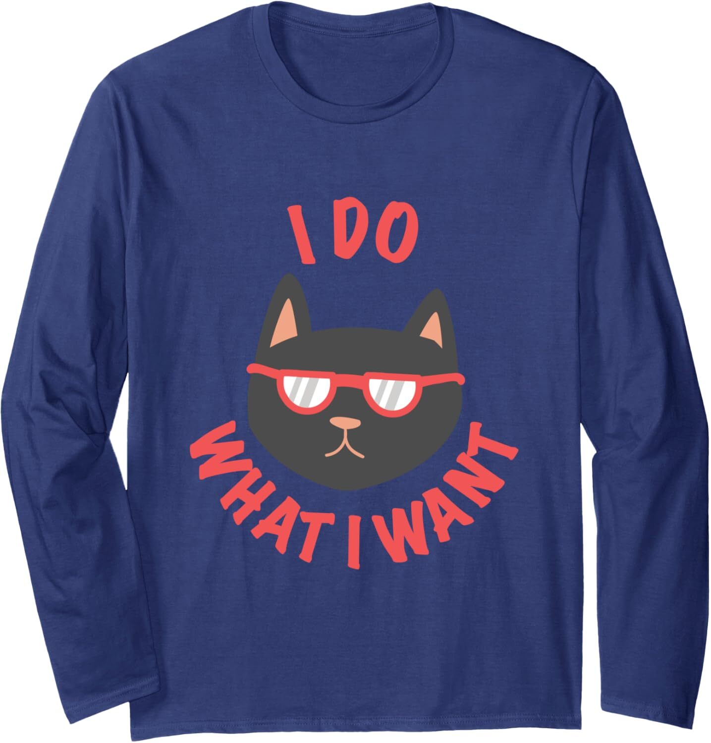 Long Sleeve Shirts for Men sweatshirt Fun Cat I Do What I Want Cute Cool Kitten Gift Long Sleeve Tee Streetwear Casual tops clothes