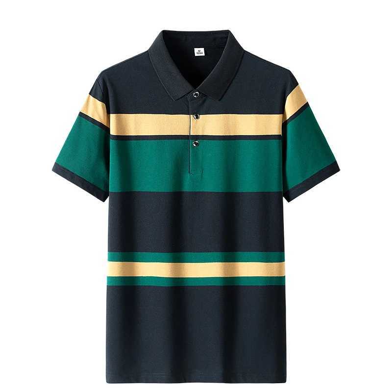 New Summer Men Classic Striped Polo Mens Cotton Short-Sleeved Business Casual Hot Polo Shirt Male DropshippingX240920