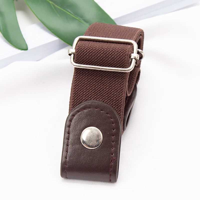 New adjustable womens buckle free waist belt jeans buckle free elastic waist elastic waist mens canvas belt lazy invisible belt W240920
