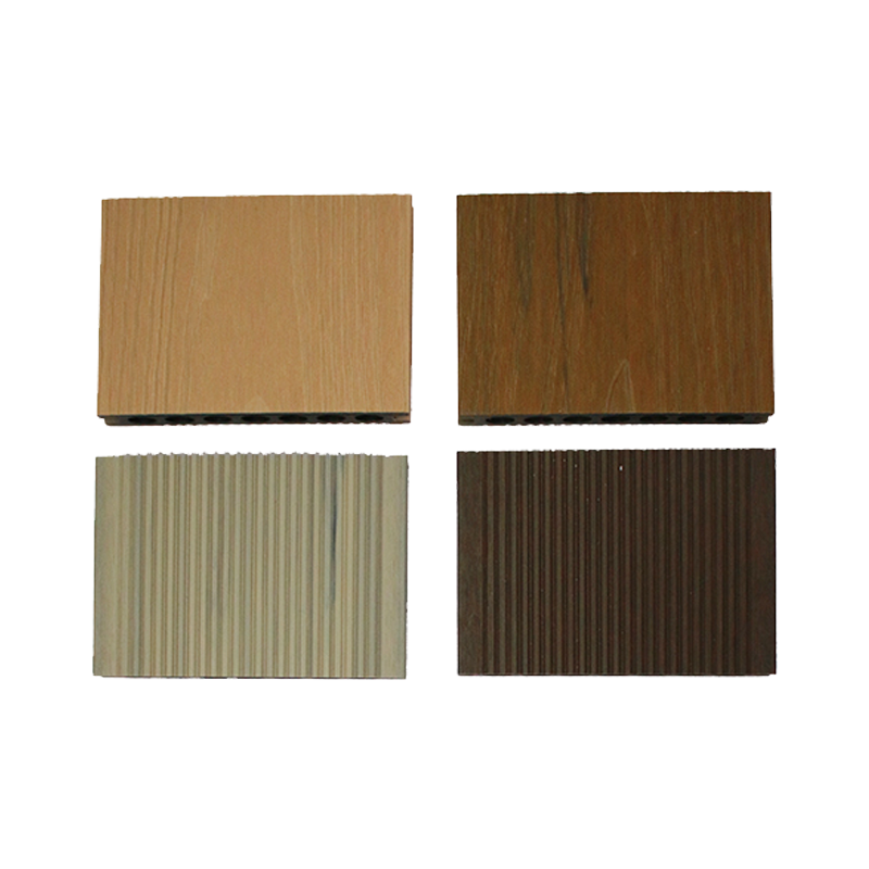 Plastic wood flooring outdoor courtyard terrace circular hole, wood plastic anti-corrosion wood park boardwalk