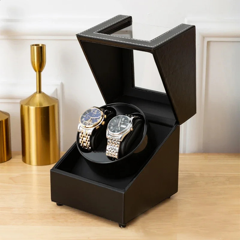 2position Pu watch vibration carbon fiber mechanical Exquisite highend box suitable for gifts 240912