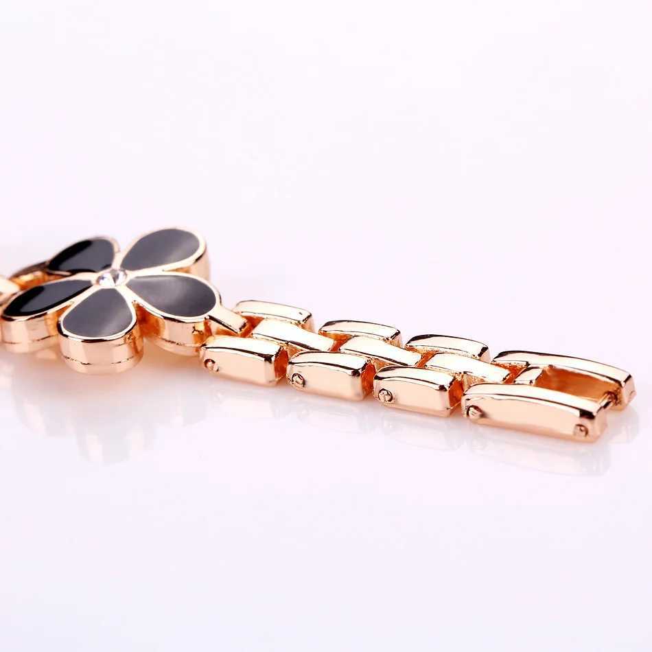 Fashion Small Watches Women Luxury Rhinestone Flower Bracelet Stainless Steel Watchband Dress Female Clock Relojes Para MujerX240920