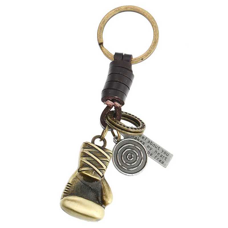 LETAPI Punk Vintage Alloy Boxing Glove Pendant Keychain for Men New Fashion Leather Key Chains Jewelry GiftsX240919