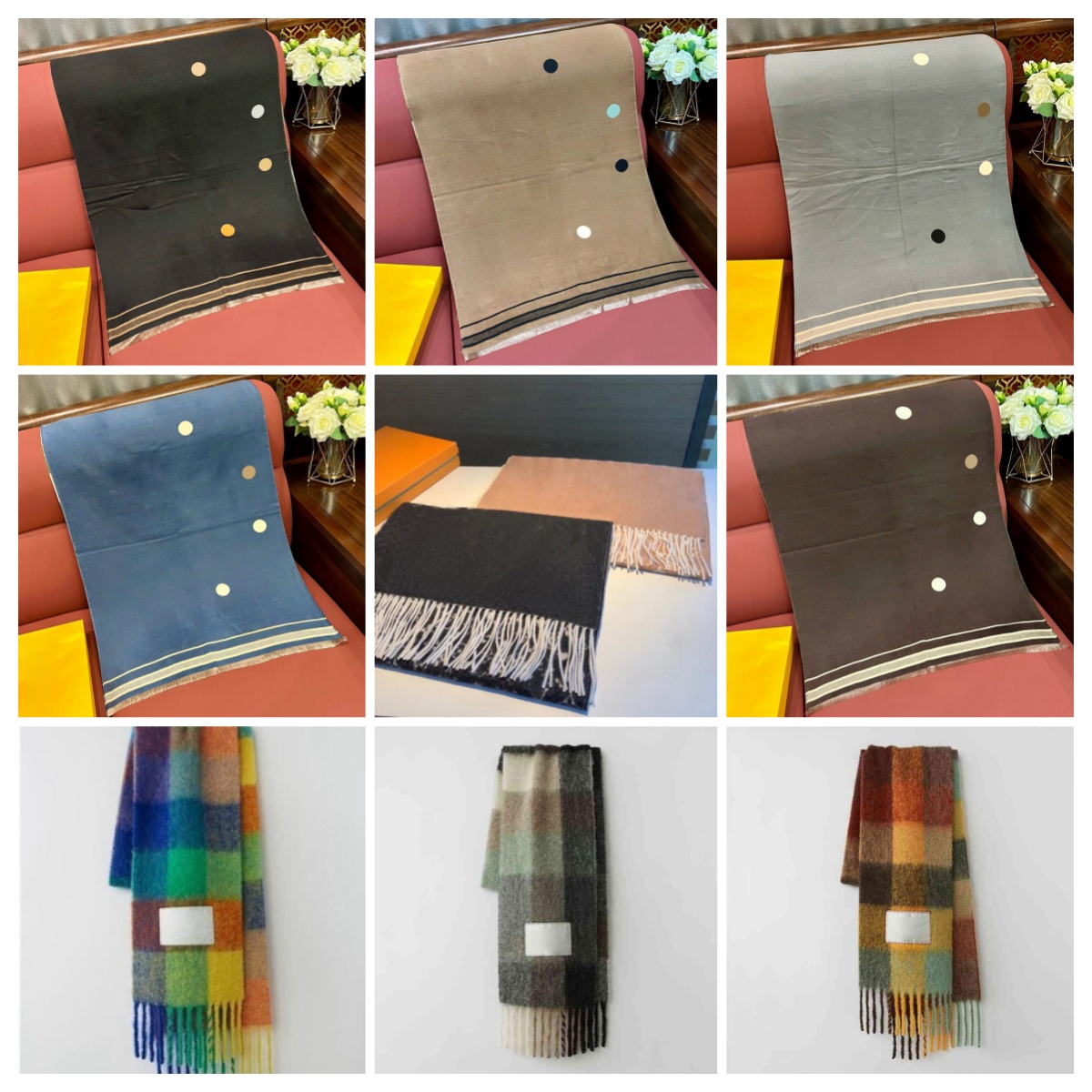 Scarpe Chasshmere Cashmere Scarf Schua DA Scawle Donne Khak…