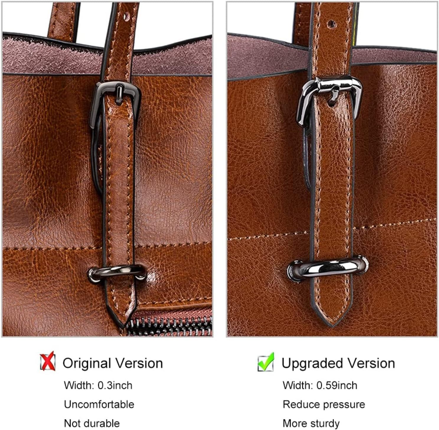 Vintage Genuine Leather Tote Shoulder Bag Handbag Big Large Capacity (Dark Brown)