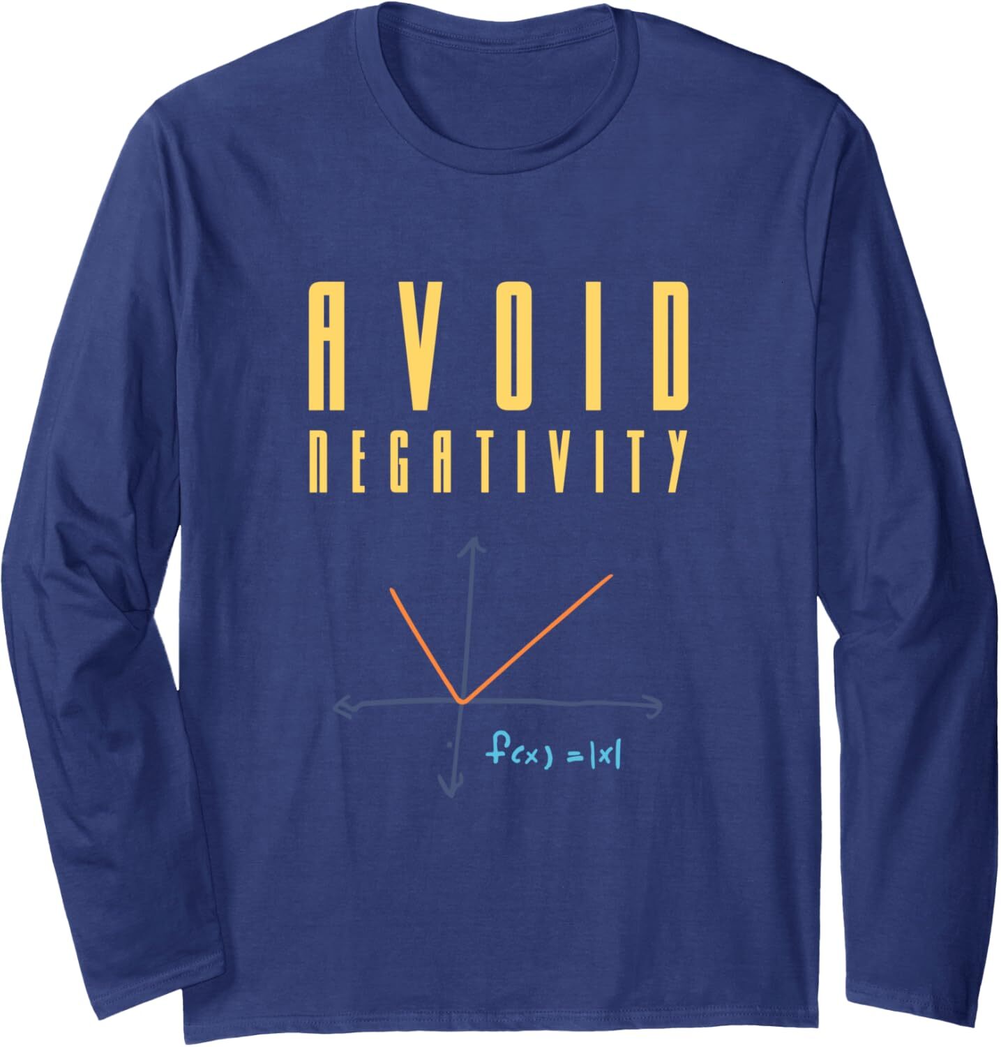 Long Sleeve Shirts for Men sweatshirt Avoid Negativity Funny Cool Mathematician Geek Gift Long Sleeve Tee Streetwear Casual tops clothes