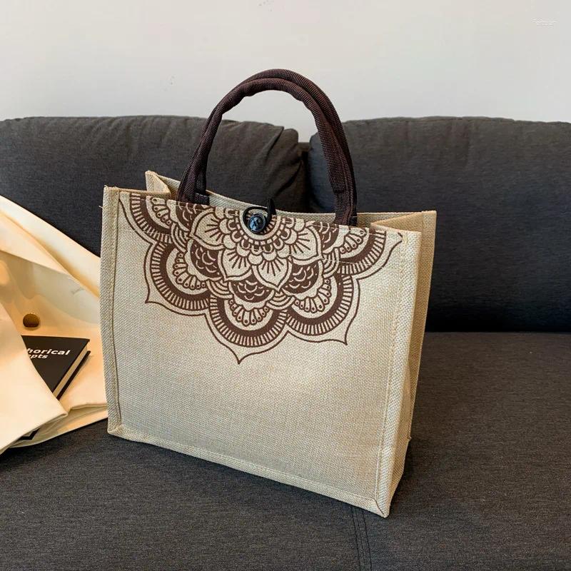 2025 NEW Shopping Bags Vintage en Handbags For Women Fashion Tote Beach Eco-Friendly Satchel Large Capacity Shoulder Commuter zhanyishengli