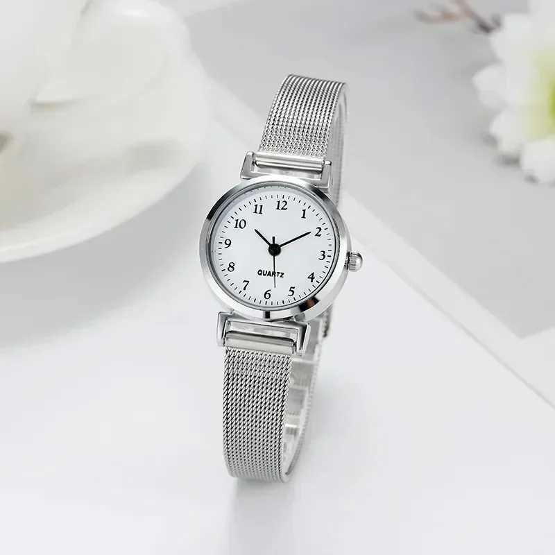 Women Watches Saat Simplicity Silver Mesh Strap Womens Bracelet Watch Casual College Style Fashion Versatile Clock Gift X240920