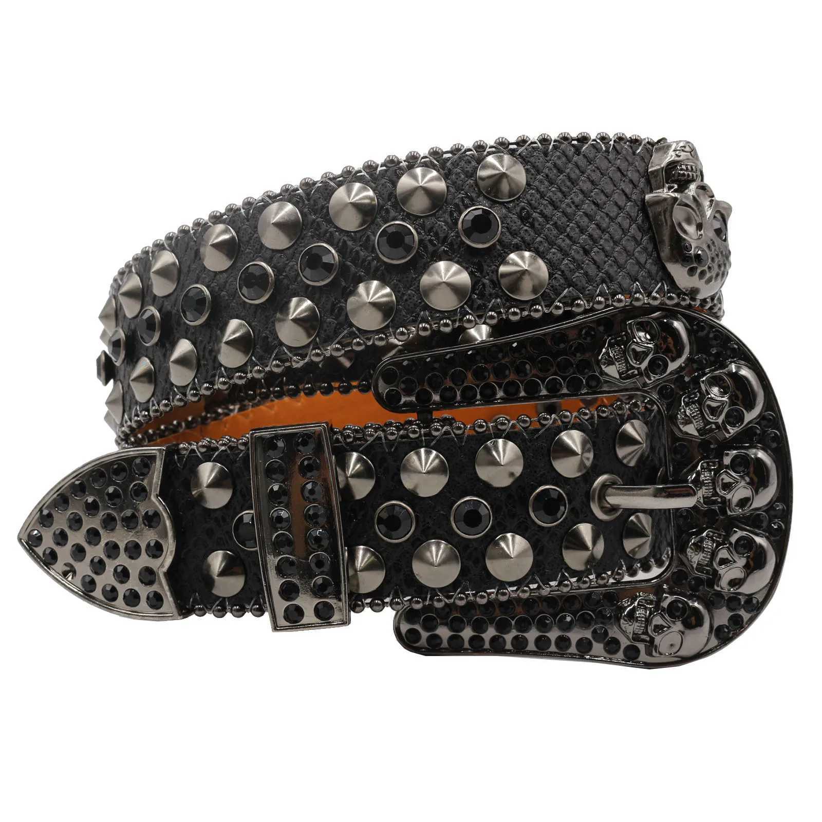 Fashionable luxury with diamond belt Western crystal stud belt Denim women Rhinestone belt Men Jean Cinto de Stras W240920