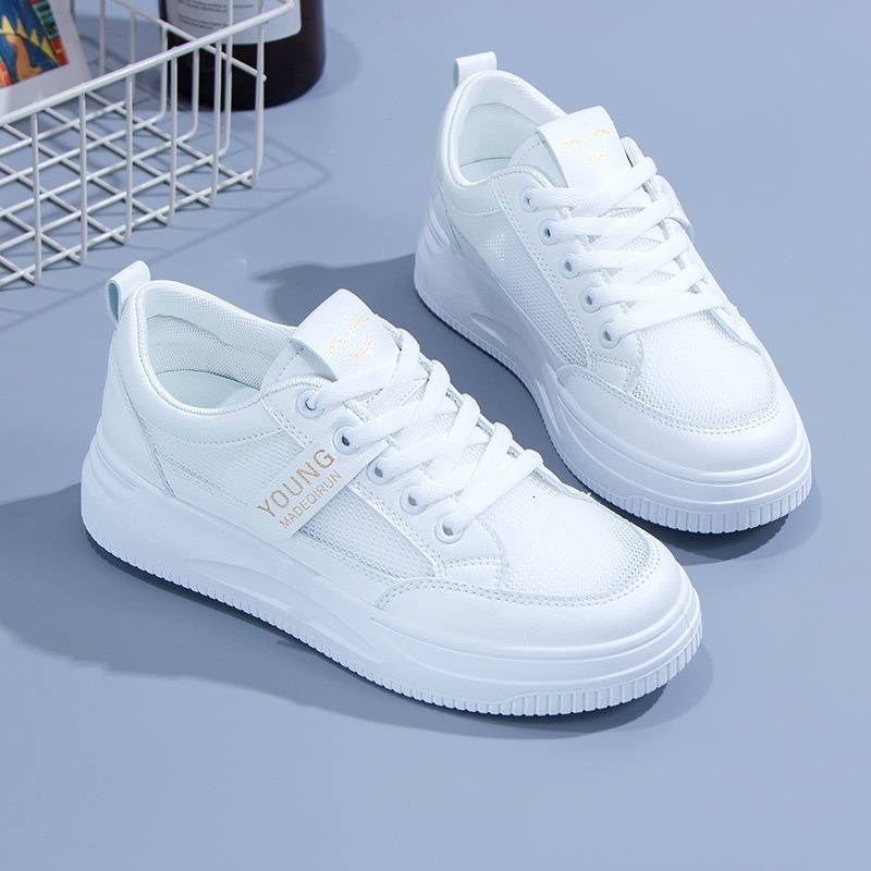 Little 2023 Summer New Versatile Student Breathable Mesh White Fashionable Instagram Fashion Casual Board Shoes Female