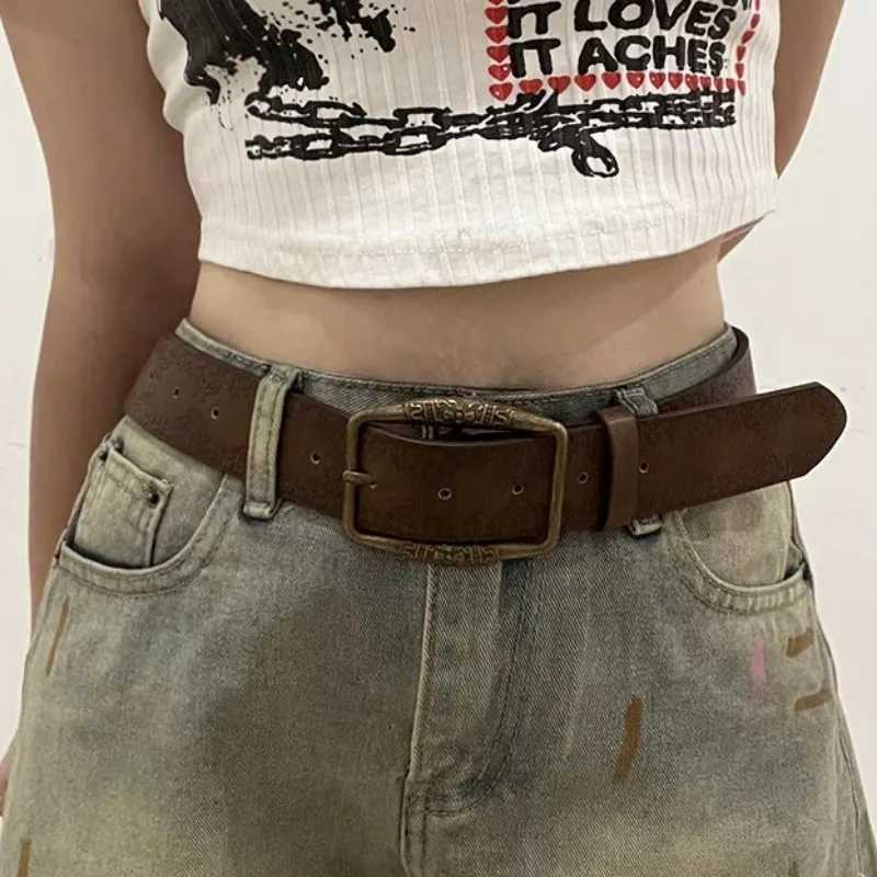 Fashion Retro PU Womens Belt Luxury Designer Brand Belt Bohemian Pattern Printed Brown Belt Clothing Accessories W240920