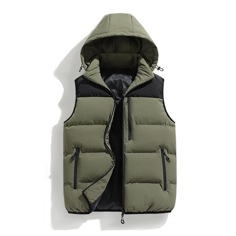 Windproof Sleeveless Vest Winter Jacket Casual Coat Men Cotton Warm Thicken Waistcoat Thick Gilet Male