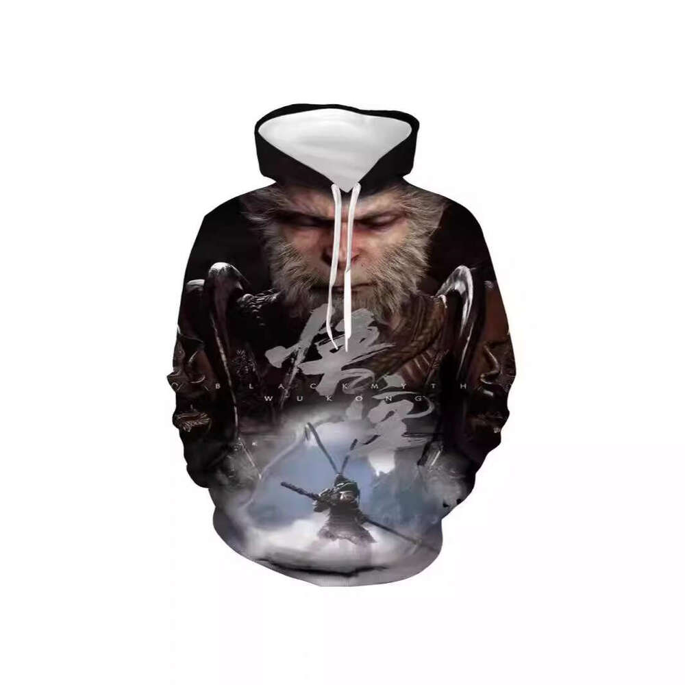 Men's Black Myth Wukong 3D Hoodie With Digital Printing, Cross Border Hoodie From Europe And America, Designed For Foreign Trade