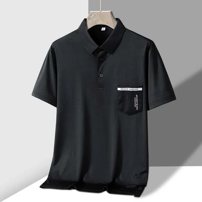 TFETTERS Brand New Summer 2024 Mens Polo Shirt Elasticity Short Sleeve Front Pocket Design Sport Golf Polo T Shirt ManXJ240920