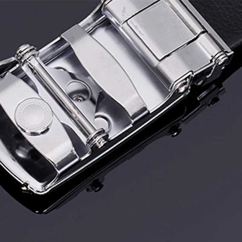 Mens Fashion PU Alloy Square Buckle Business Casual Belt Elegant Black Belt Mens Jeans Belt Metal Buckle W240920
