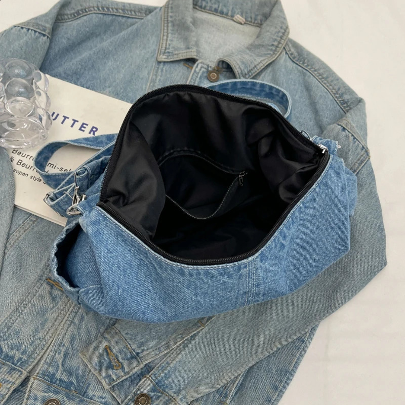 denim canvas messenger bag large homeless cross body with multiple pockets suitable for womens casual shoulder 240919