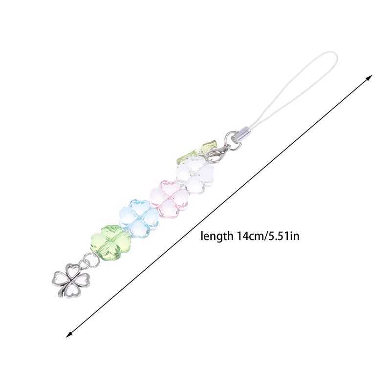 Y2K TrenDY Beaded Phone Lanyard Lucky Mobile Phone Chain Fashion Cell Phone Chain Keychain Girl GiftsX240919
