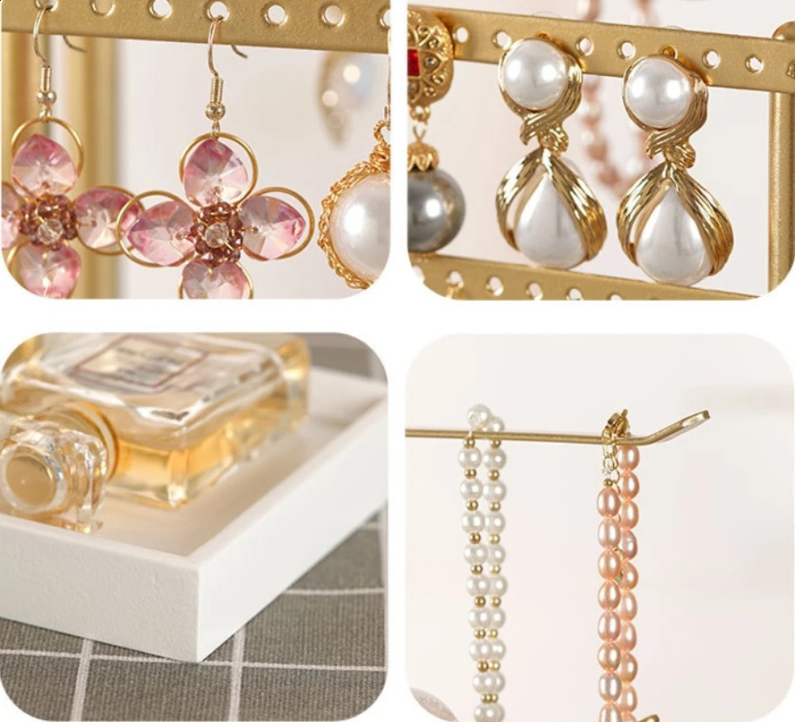 Jewelry Rack Organizer A 14.5-inch sturdy jewelry rack ed for necklaces earrings bracelets and gold white jewelry 240906