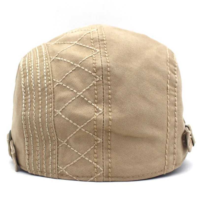 2022 New Mens Casual Newsboy Hat Spring and Autumn Retro Beret Hat Wild Casual Hats Unisex Wild Octagonal CapX240919