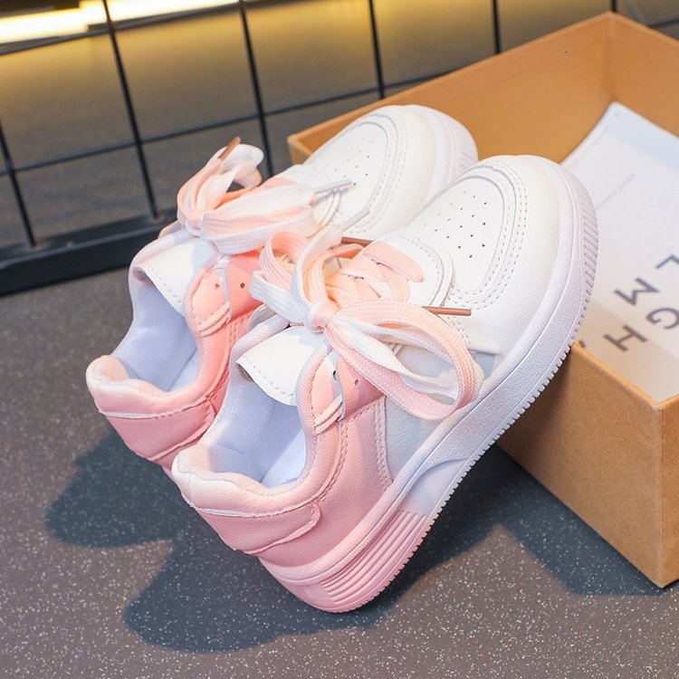 Girls' sports gradient color small white 2023 spring autumn new middle and large board children's casual shoes