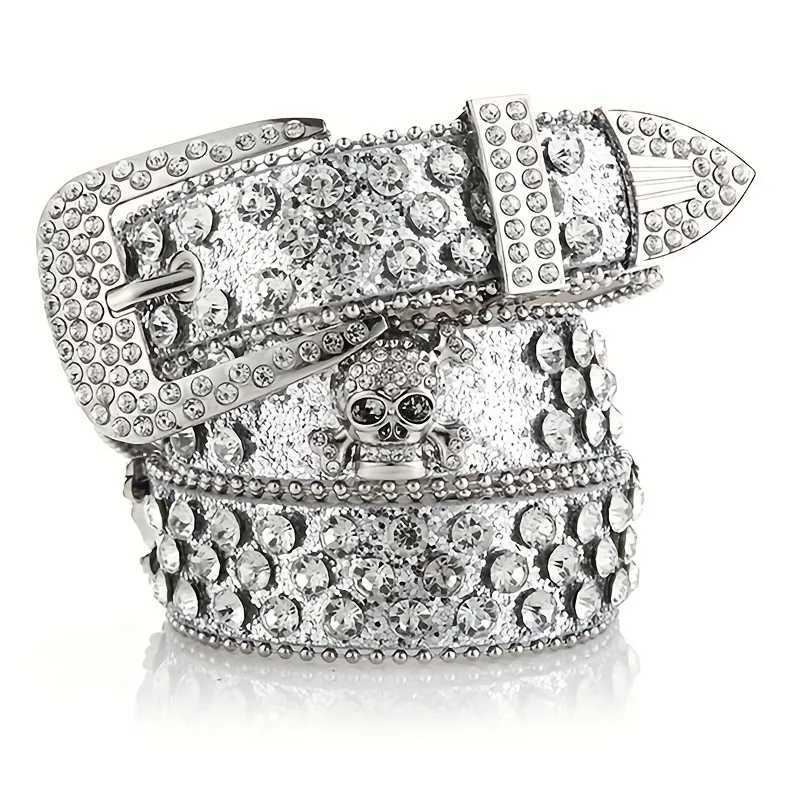 Charming Rhinestone Riveted PU Belt The Perfect Western Style Accessory for Y2K Jeans! W240920
