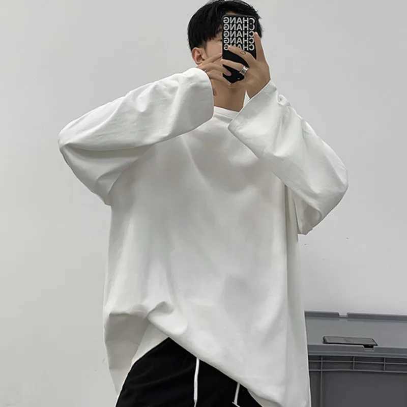Privathinker Pure Cotton Mens Long Sleeve T-shirts Multicolor Casual Tops Large Size Unisex Luxury Tees ShirtX240919