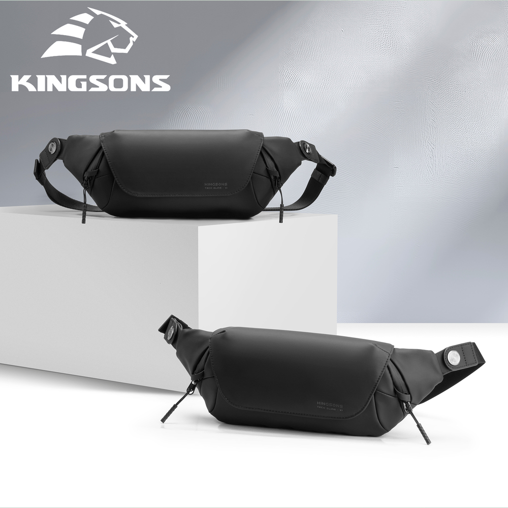 Kingons Shoulder Waterproof Bags Simple Commuter Crossbody Bashion Hip-Hop Superior Minimalist Cool Chest Bag Fashion